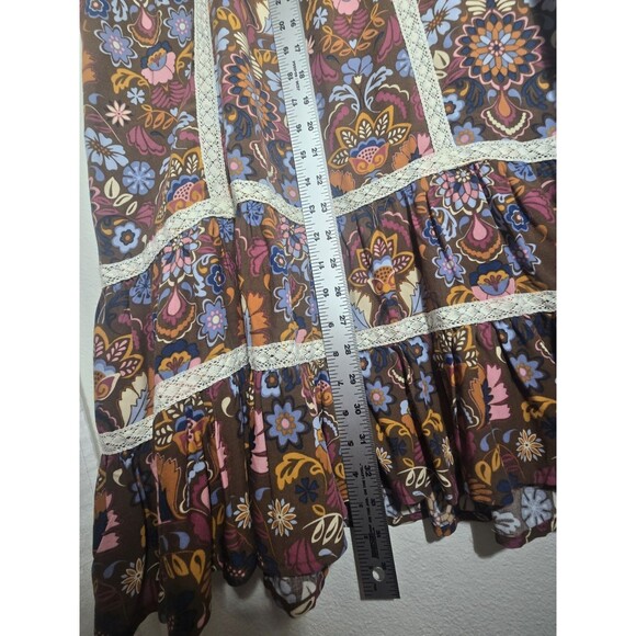 Matilda Jane Make Believe Intermission Dress Small NWT Boho FloralLace Trim Fall - Picture 9 of 9